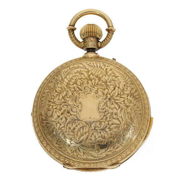 Indian 18 carat gold rare splendour hunter cased watch Circa 1880 Indian 18 carat gold rare splendour hunter cased watch Circa 1880