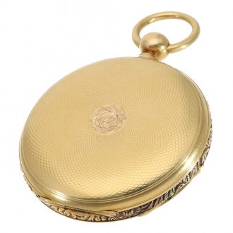 Swiss 18K gold hunting cased lever pocket watch Circa 1860