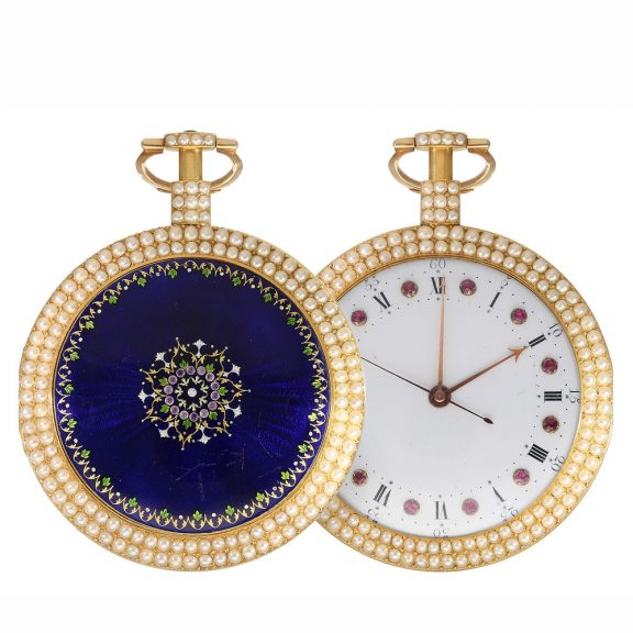 English 18 Carat gold enamelled pocket watch for the Chinese market Circa 1792 English 18 Carat gold enamelled pocket watch for the Chinese market Circa 1792