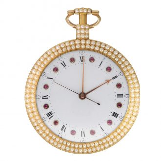 English 18 Carat gold enamelled pocket watch for the Chinese market Circa 1792