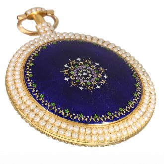 English 18 Carat gold enamelled pocket watch for the Chinese market Circa 1792