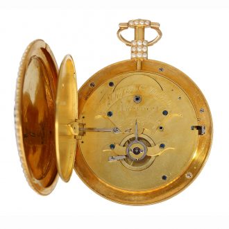 English 18 Carat gold enamelled pocket watch for the Chinese market Circa 1792