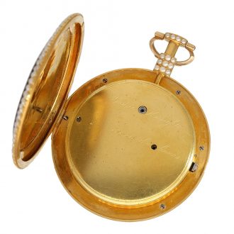 English 18 Carat gold enamelled pocket watch for the Chinese market Circa 1792