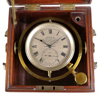 EEnglish brass marine deck chronometer marked “One day” Circa 1812