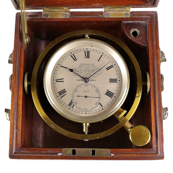 English brass marine deck chronometer marked “One day” Circa 1812 EEnglish brass marine deck chronometer marked “One day” Circa 1812