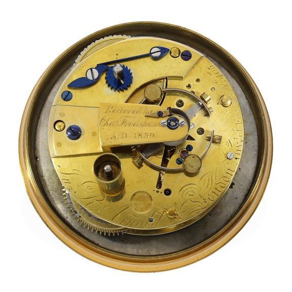 English brass marine deck chronometer marked “One day” Circa 1812 English brass marine deck chronometer marked “One day” Circa 1812