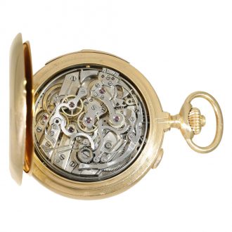 Swiss gold repeating split seconds chronograph Circa 1907