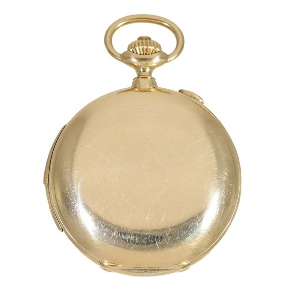Swiss gold repeating split seconds chronograph Circa 1907 Swiss gold repeating split seconds chronograph Circa 1907