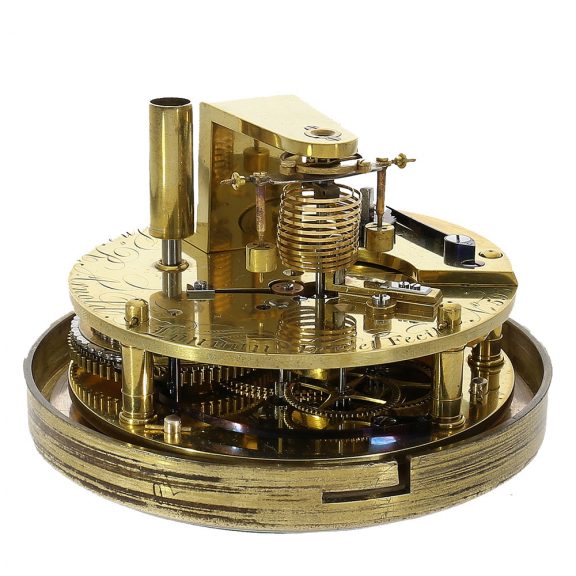 English round brass case so called box chronometer Circa 1824 English round brass case so called box chronometer Circa 1824