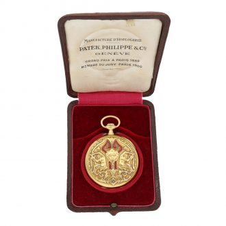 Swiss 18 carat gold and enamel high relief watch Circa 1907