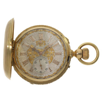 Swiss 18 carat gold and enamel interesting chronometer Circa 1865