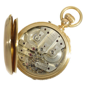 Swiss 18 carat gold and enamel interesting chronometer Circa 1865 Swiss 18 carat gold and enamel interesting chronometer Circa 1865