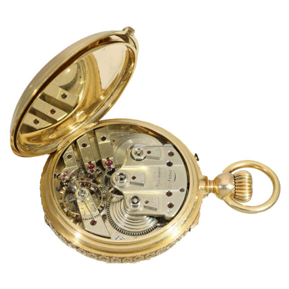 Swiss 18 carat gold and enamel interesting chronometer Circa 1865 Swiss 18 carat gold and enamel interesting chronometer Circa 1865