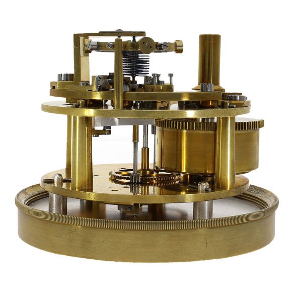 French brass deck chronometer with chronometer escapement Circa 1839 French brass deck chronometer with chronometer escapement Circa 1839