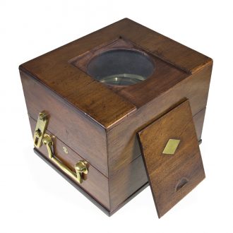 French brass deck chronometer with chronometer escapement Circa 1839