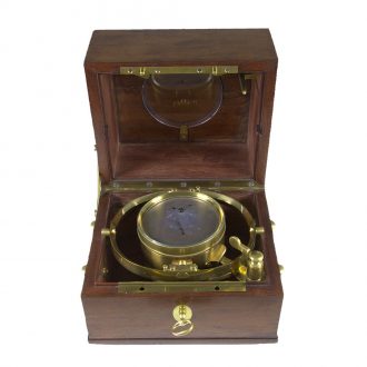 French brass deck chronometer with chronometer escapement Circa 1839