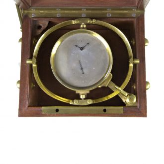 French brass deck chronometer with chronometer escapement Circa 1839