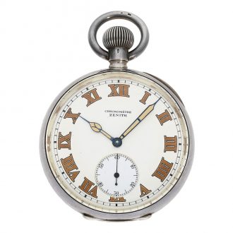 Swiss observation chronometer with wooden box Circa 1910 Swiss observation chronometer with wooden box Circa 1910