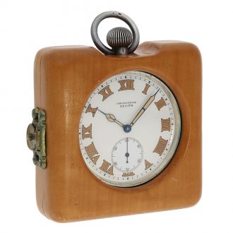 Swiss observation chronometer with wooden box Circa 1910 Swiss observation chronometer with wooden box Circa 1910