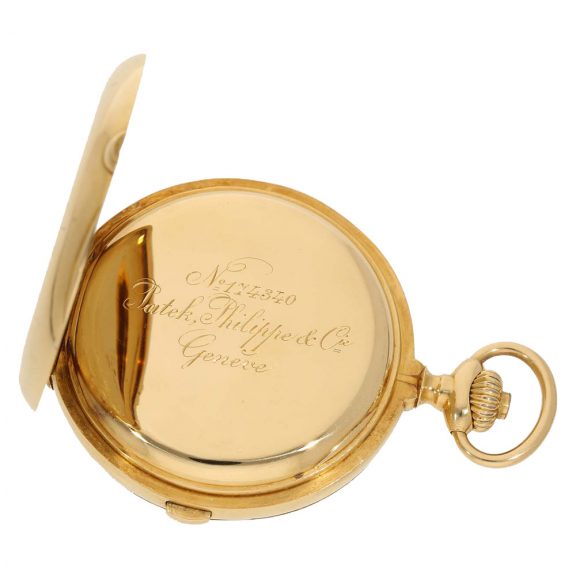 Swiss 18 carat gold lever chronograph in original box Circa 1913 Swiss 18 carat gold lever chronograph in original box Circa 1913