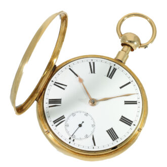 English 18 carat gold precision duplex escapement pocket watch Circa 1822