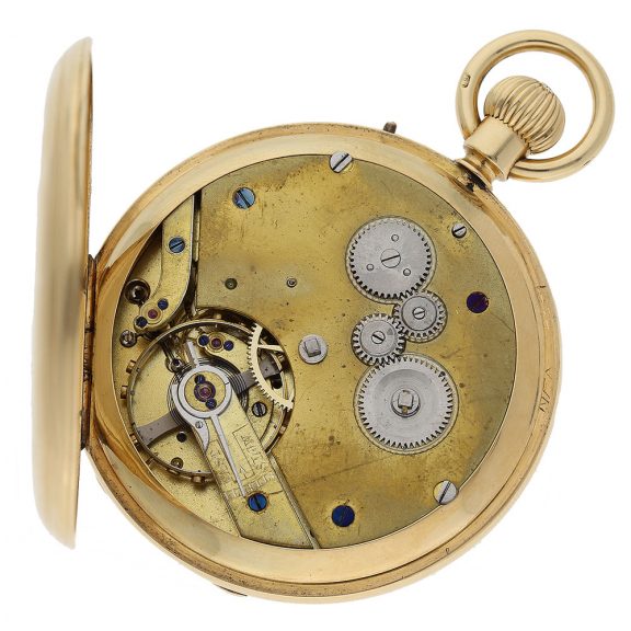 English pocket chronometer with very interesting movement Circa 1875 English pocket chronometer with very interesting movement Circa 1875
