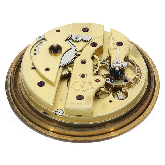 Swiss brass small two day chronometer in mahogany box Circa 1915 Swiss brass small two day chronometer in mahogany box Circa 1915
