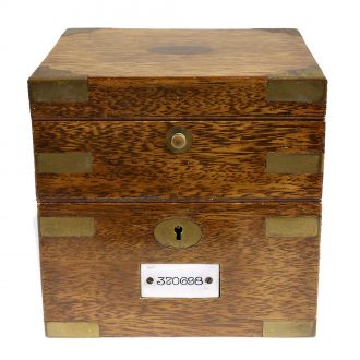 Swiss brass small two day chronometer in mahogany box Circa 1915Swiss brass small two day chronometer in mahogany box Circa 1915
