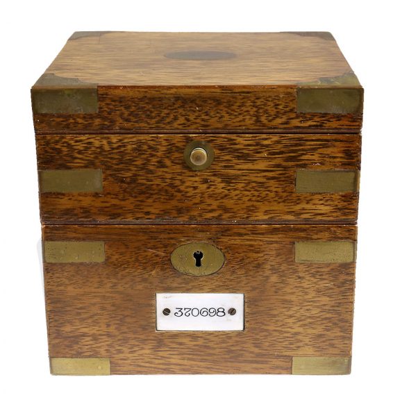Swiss brass small two day chronometer in mahogany box Circa 1915 Swiss brass small two day chronometer in mahogany box Circa 1915Swiss brass small two day chronometer in mahogany box Circa 1915