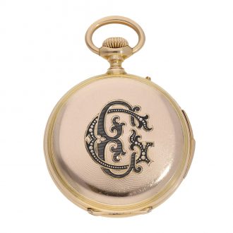 Swiss important 18K gold complicated lever pocket watch Circa 1877