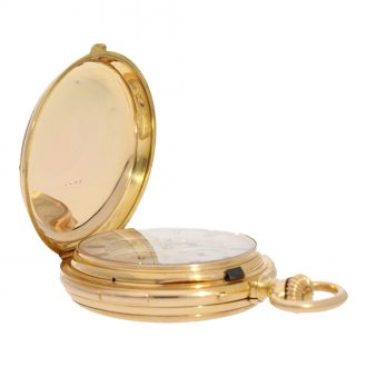 Swiss important 18K gold complicated lever pocket watch Circa 1877