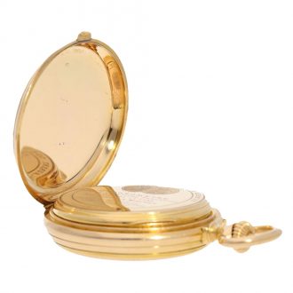 Swiss important 18K gold complicated lever pocket watch Circa 1877