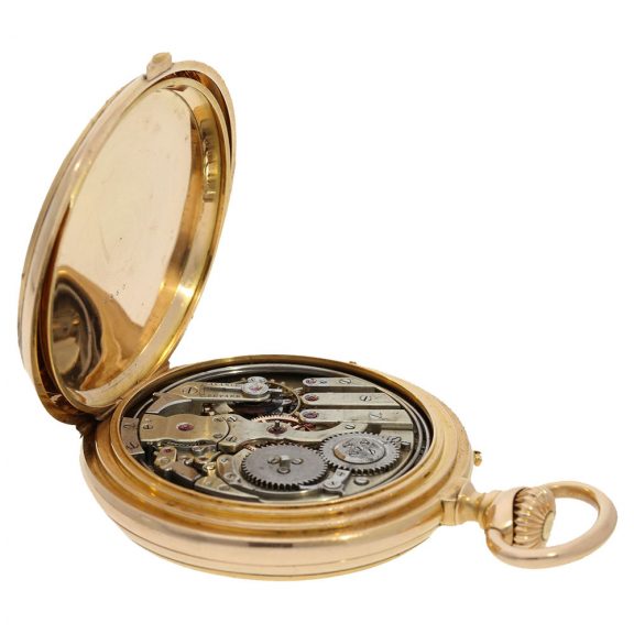 Swiss important 18K gold complicated lever pocket watch Circa 1877 Swiss important 18K gold complicated lever pocket watch Circa 1877