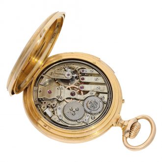 Swiss important 18K gold complicated lever pocket watch Circa 1877