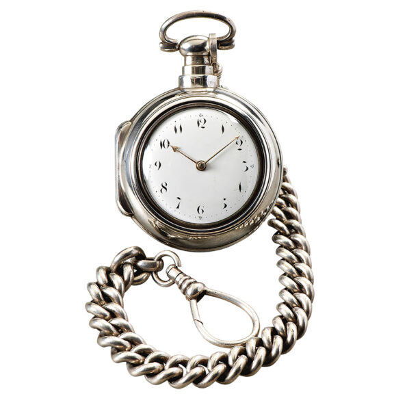 English extremely heavy silver pair-cased watch Circa 1811 English extremely heavy silver pair-cased watch Circa 1811