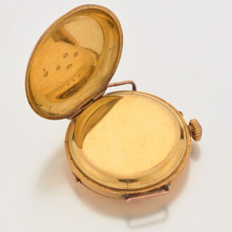 Early English gold half hunting cased lever watch Circa 1897 Early English gold half hunting cased lever watch Circa 1897