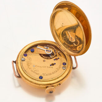 Early English gold half hunting cased lever watch Circa 1897 Early English gold half hunting cased lever watch Circa 1897