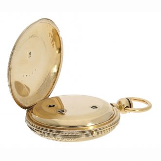 Exceptionally heavy Swiss early gold hunting case pocket watch Circa 1865 Exceptionally heavy Swiss early gold hunting case pocket watch Circa 1865