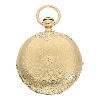 Exceptionally heavy Swiss early gold hunting case pocket watch Circa 1865 Exceptionally heavy Swiss early gold hunting case pocket watch Circa 1865