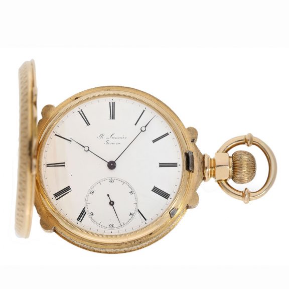 Extremely heavy Swiss and very rare Geneva anchor chronometer Circa 1870