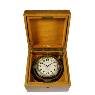 Swiss brass marine chronometer for the American market Circa 1915