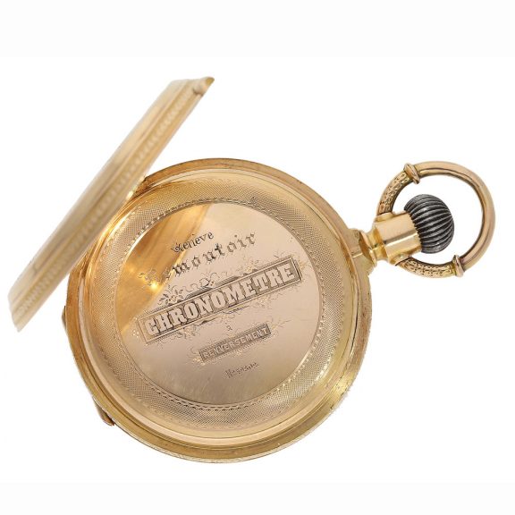 4312-2021-0518-004-E Swiss renaissance pocket watch with chronometer escapement Circa 1880