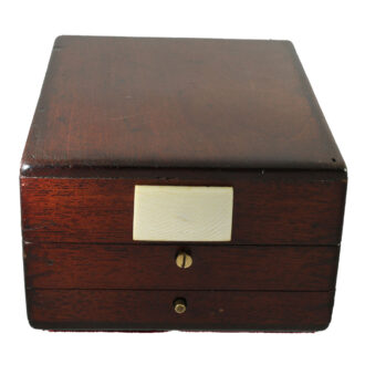 French brass deck chronometer in mahogany box Circa 1845