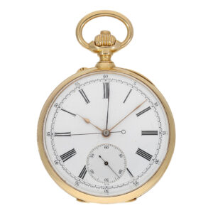 Important French chronometer with chronograph Circa 1890