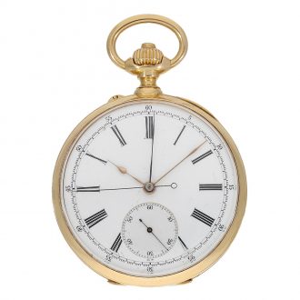 Important French chronometer with chronograph Circa 1890