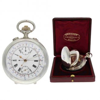 French chronometer with split seconds chronograph Circa 1915