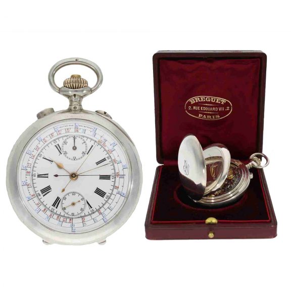 French chronometer with split seconds chronograph Circa 1915