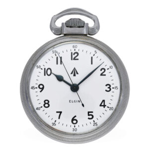 American metal military pocket watch with center seconds Circa 1942