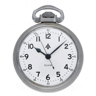 American metal military pocket watch with center seconds Circa 1942