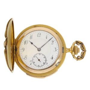Swiss gold watch with minute repeater, Qualité Superior Circa 1910